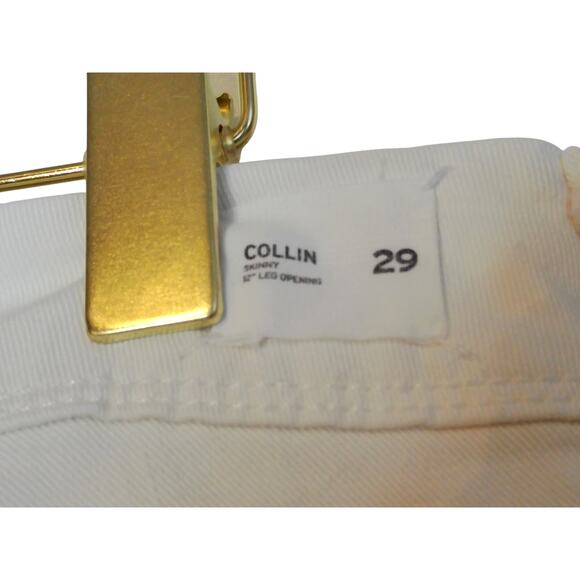 Hudson White Collin Skinny Jeans 29 - Picture 3 of 4